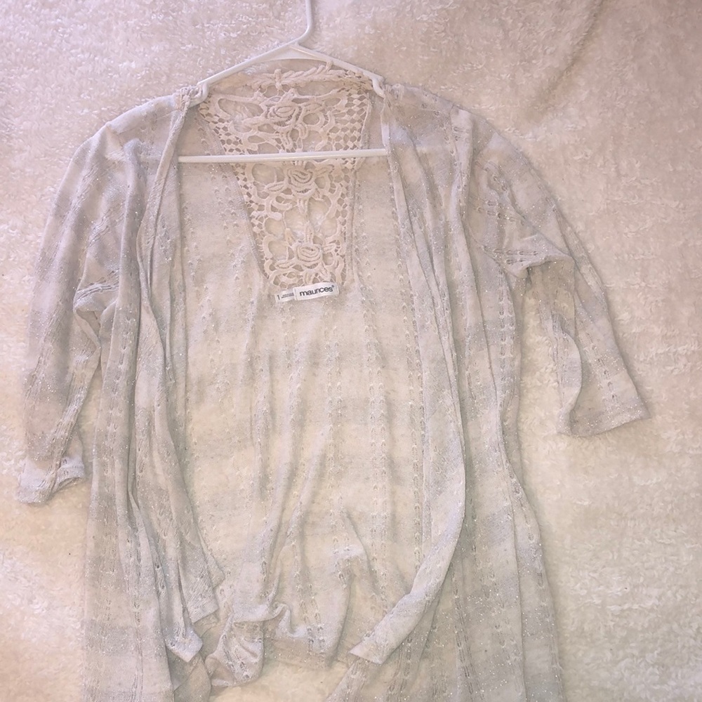 Sparkling tan cardigan